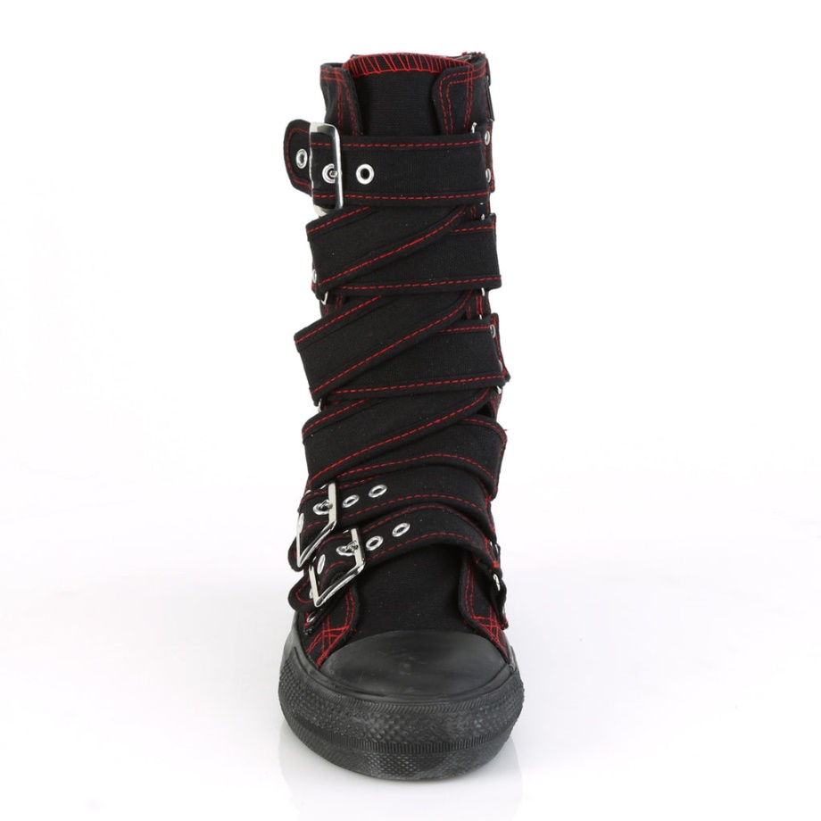 Deviant-207 Demonia Ireland Black Canvas-Red