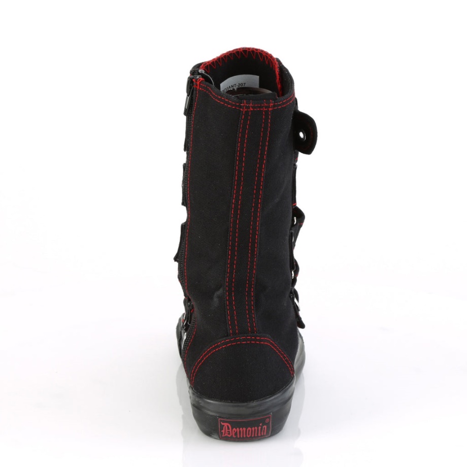 Deviant-207 Demonia Ireland Black Canvas-Red