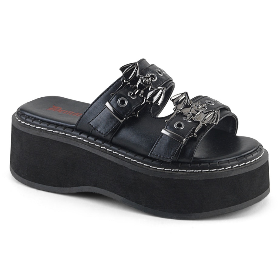 Emily-100 Demonia Ireland Black Vegan Leather
