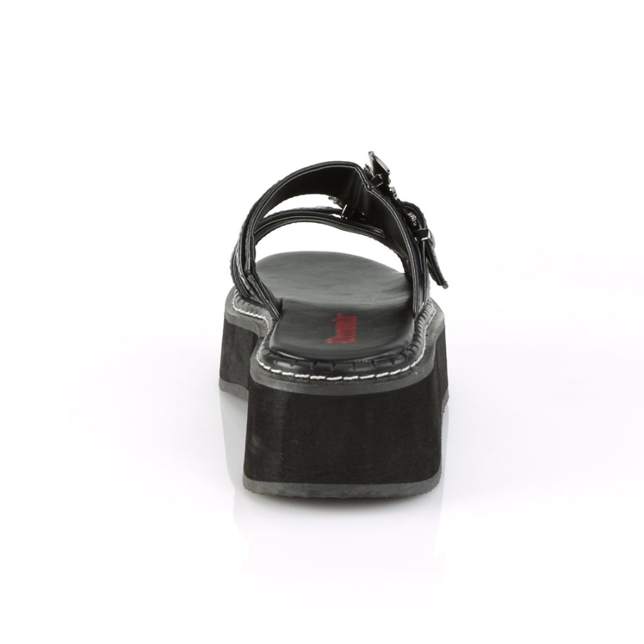 Emily-100 Demonia Ireland Black Vegan Leather