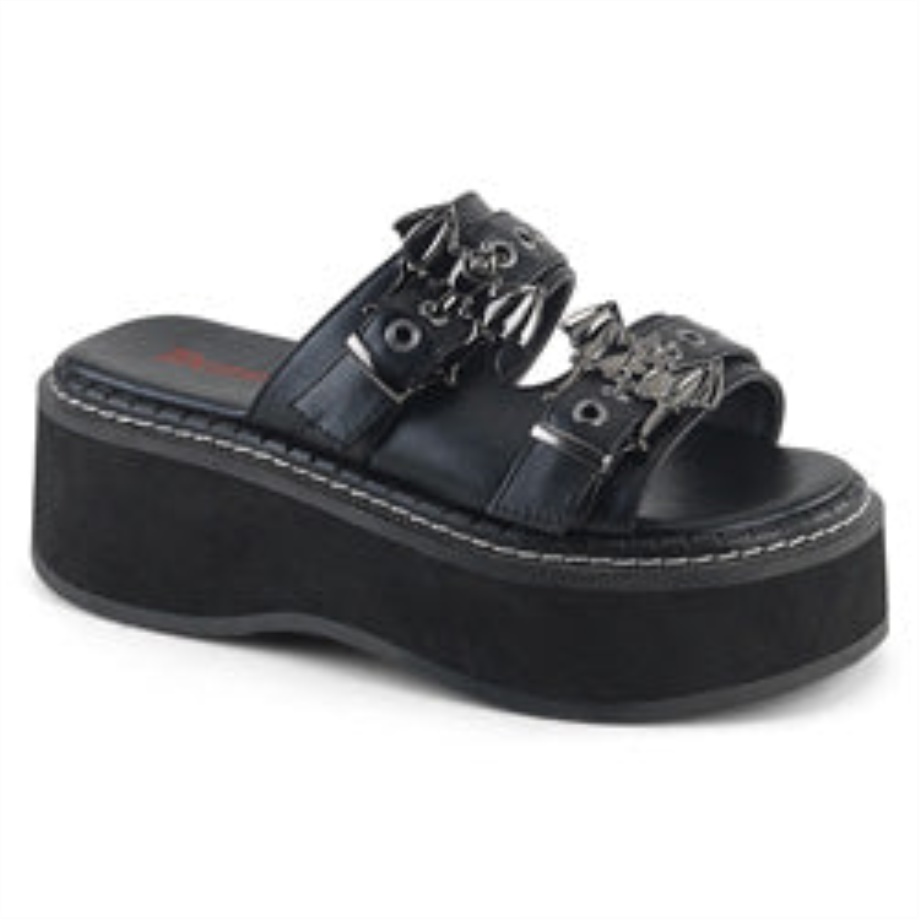 Emily-100 Demonia Ireland Black Vegan Leather