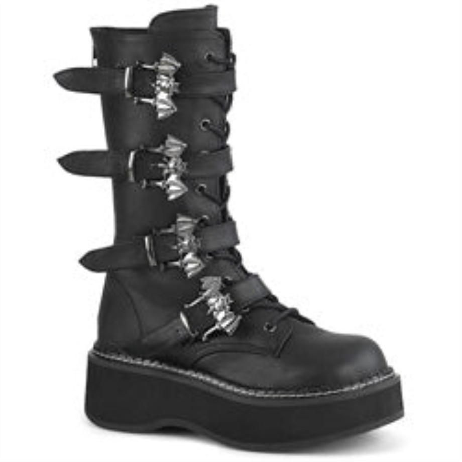 Emily-322 Demonia Ireland Black Vegan Leather