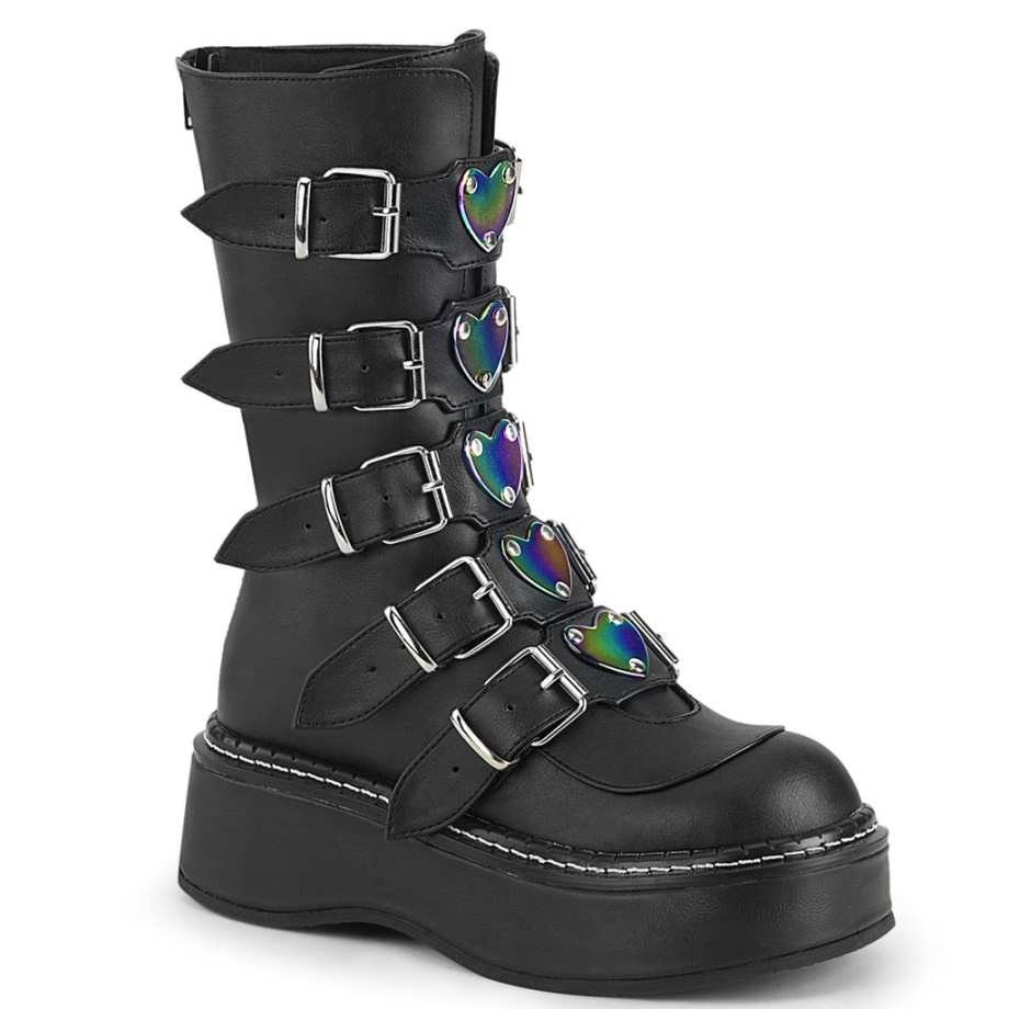 Emily-330 Demonia Ireland Black Vegan Leather