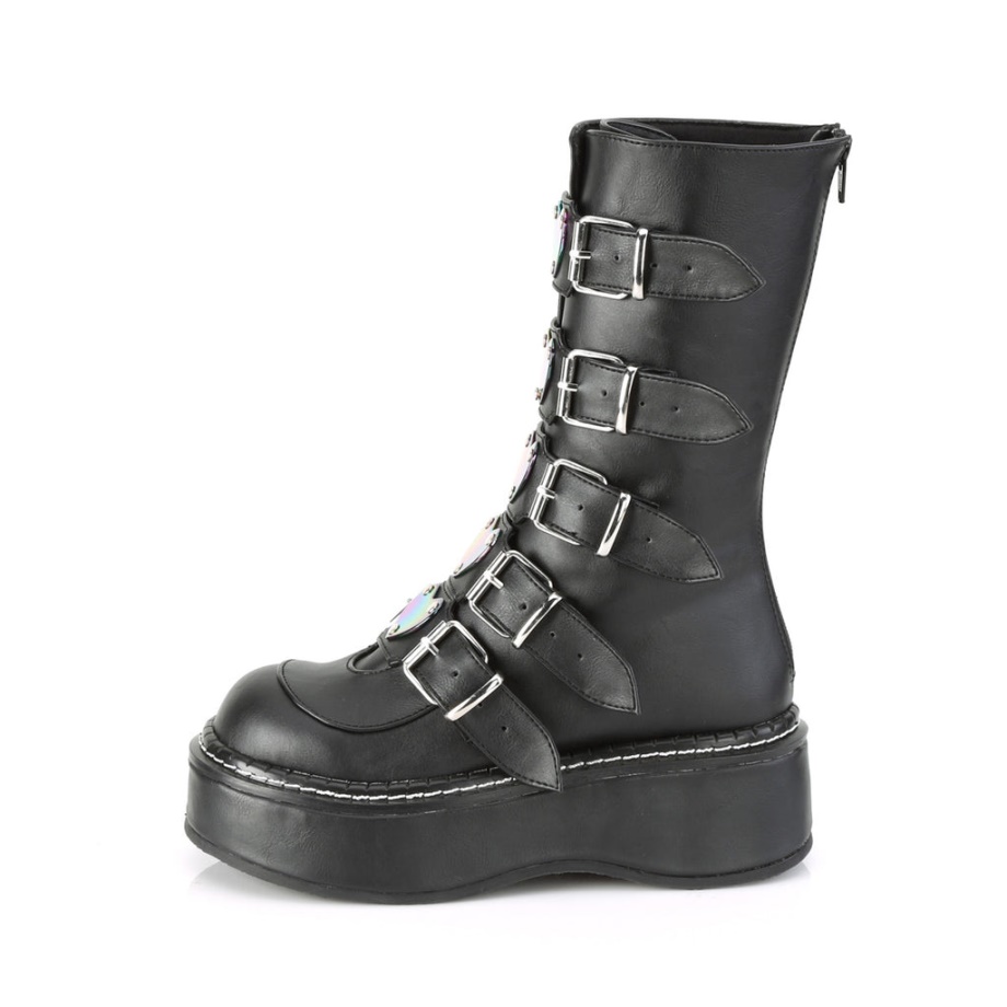 Emily-330 Demonia Ireland Black Vegan Leather