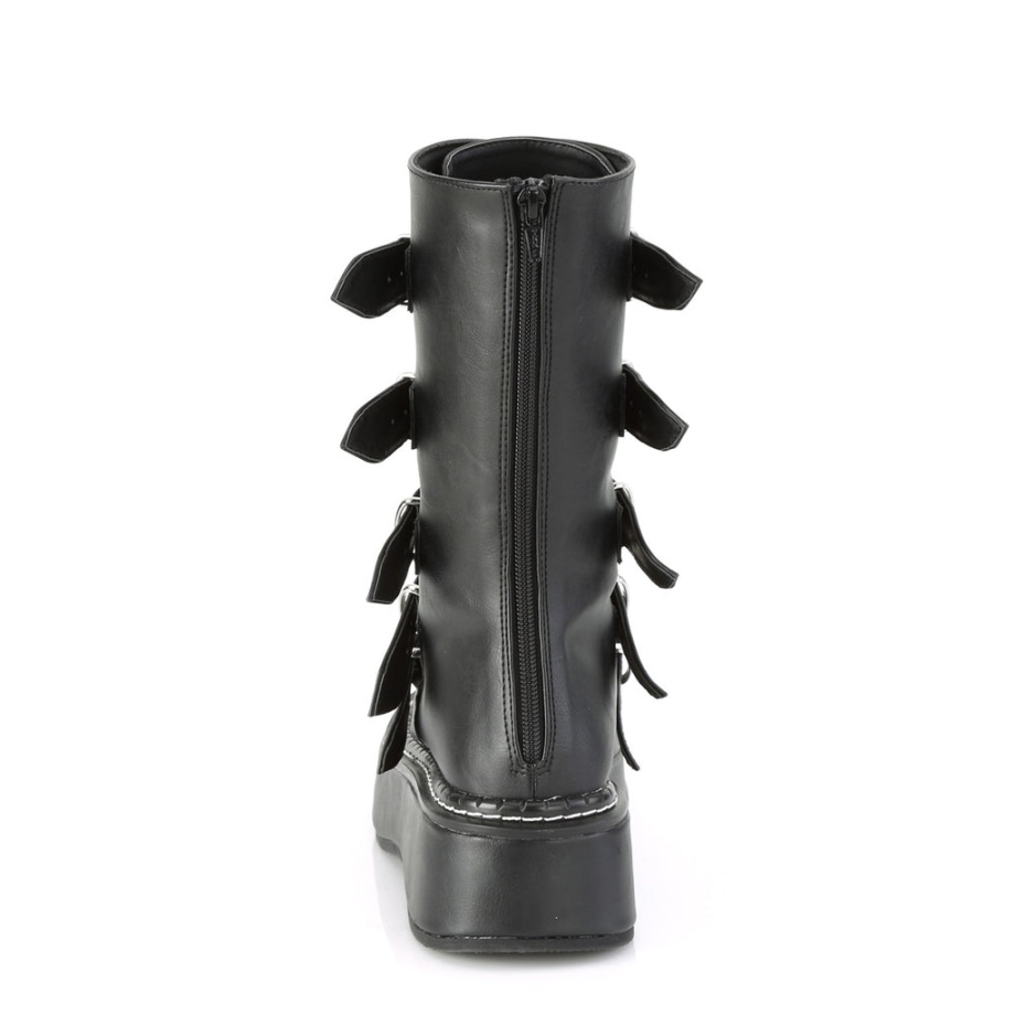 Emily-330 Demonia Ireland Black Vegan Leather