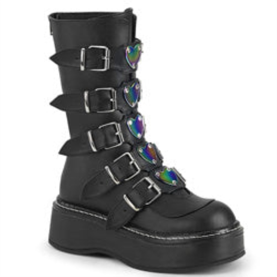 Emily-330 Demonia Ireland Black Vegan Leather