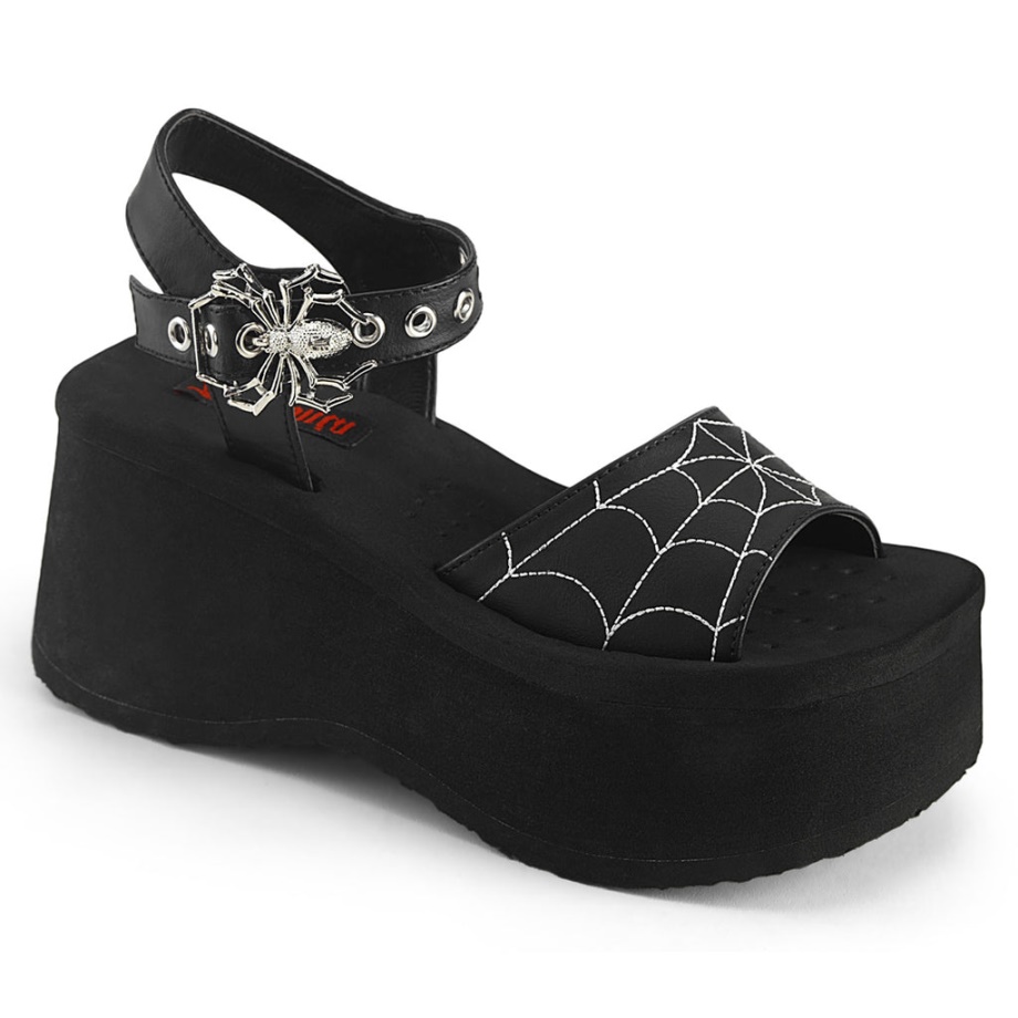 Funn-10 Black Vegan Leather Demonia Ireland