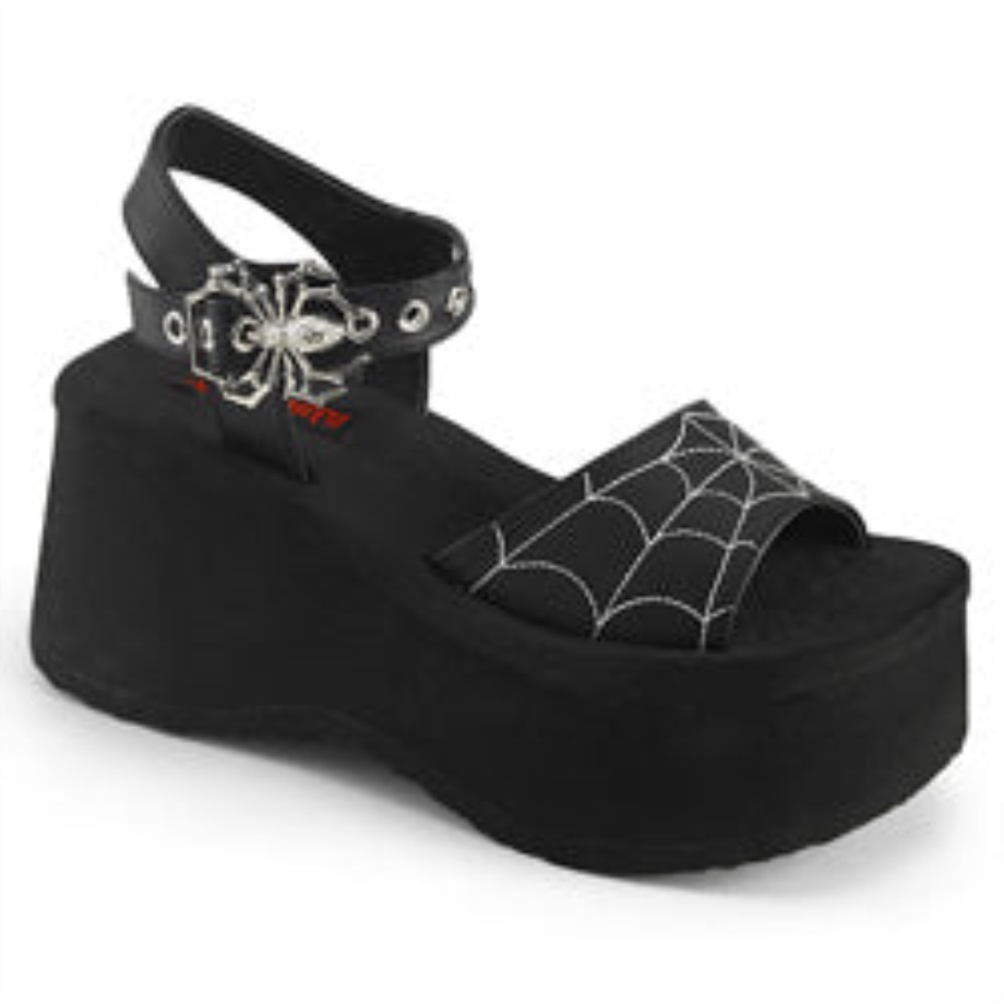 Funn-10 Black Vegan Leather Demonia Ireland