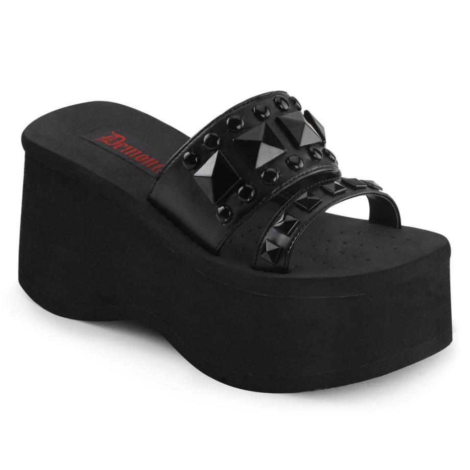 Funn-18 Demonia Ireland Black Vegan Leather