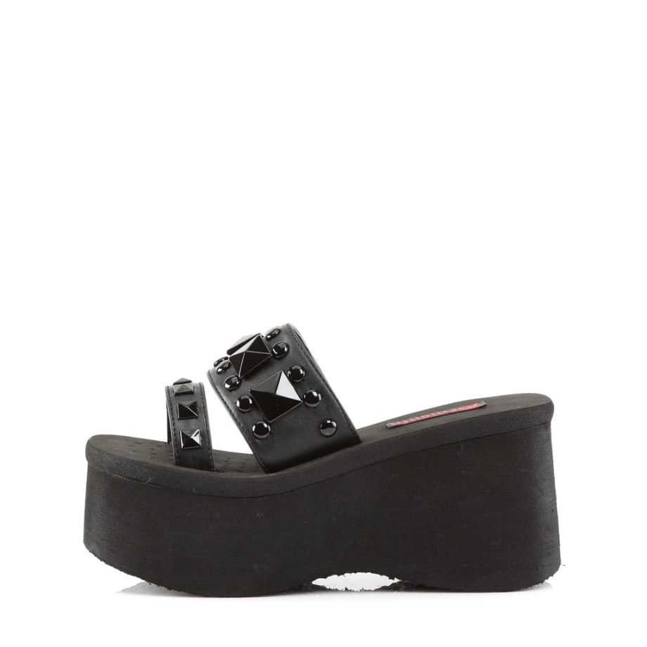 Funn-18 Demonia Ireland Black Vegan Leather