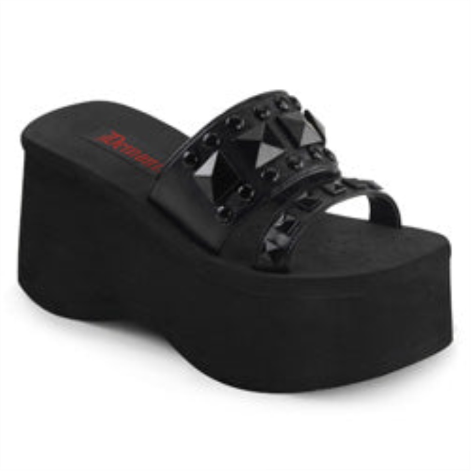 Funn-18 Demonia Ireland Black Vegan Leather
