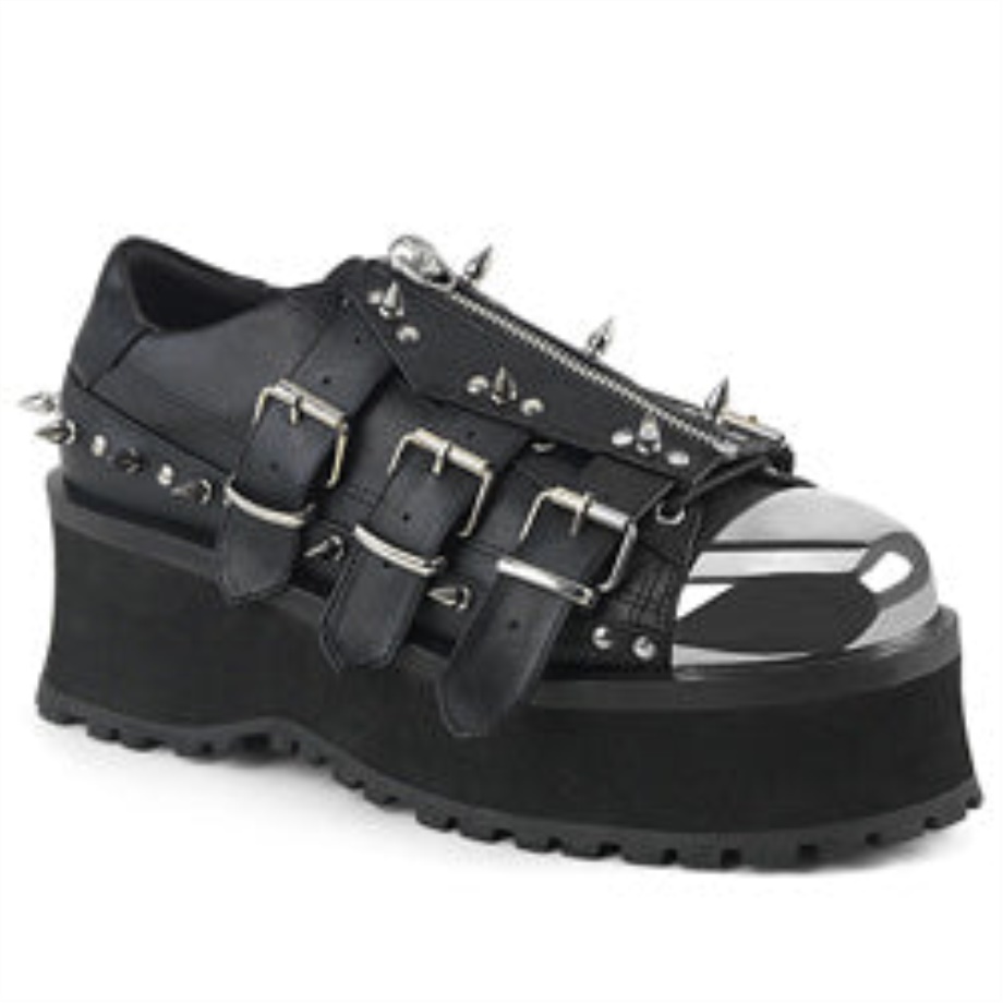 Gravedigger-03 Black Vegan Leather Demonia Ireland