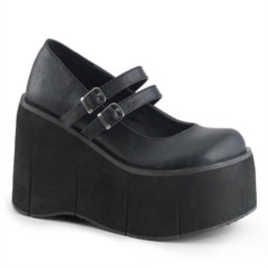 Kera-08 Black Vegan Leather Demonia Ireland