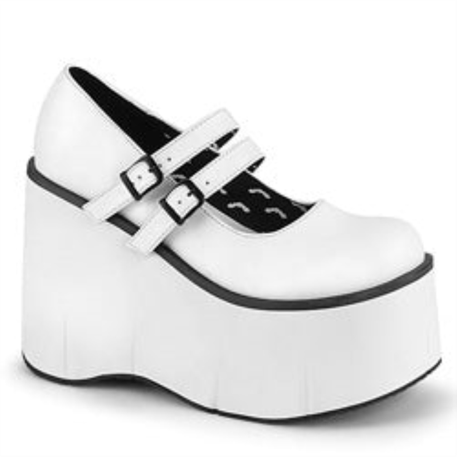 Kera-08 White Vegan Leather Demonia Ireland