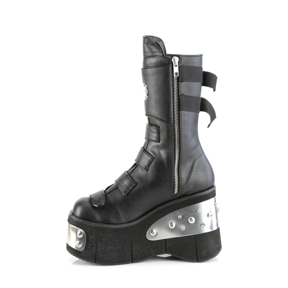 Kera-108 Demonia Ireland Black Vegan Leather