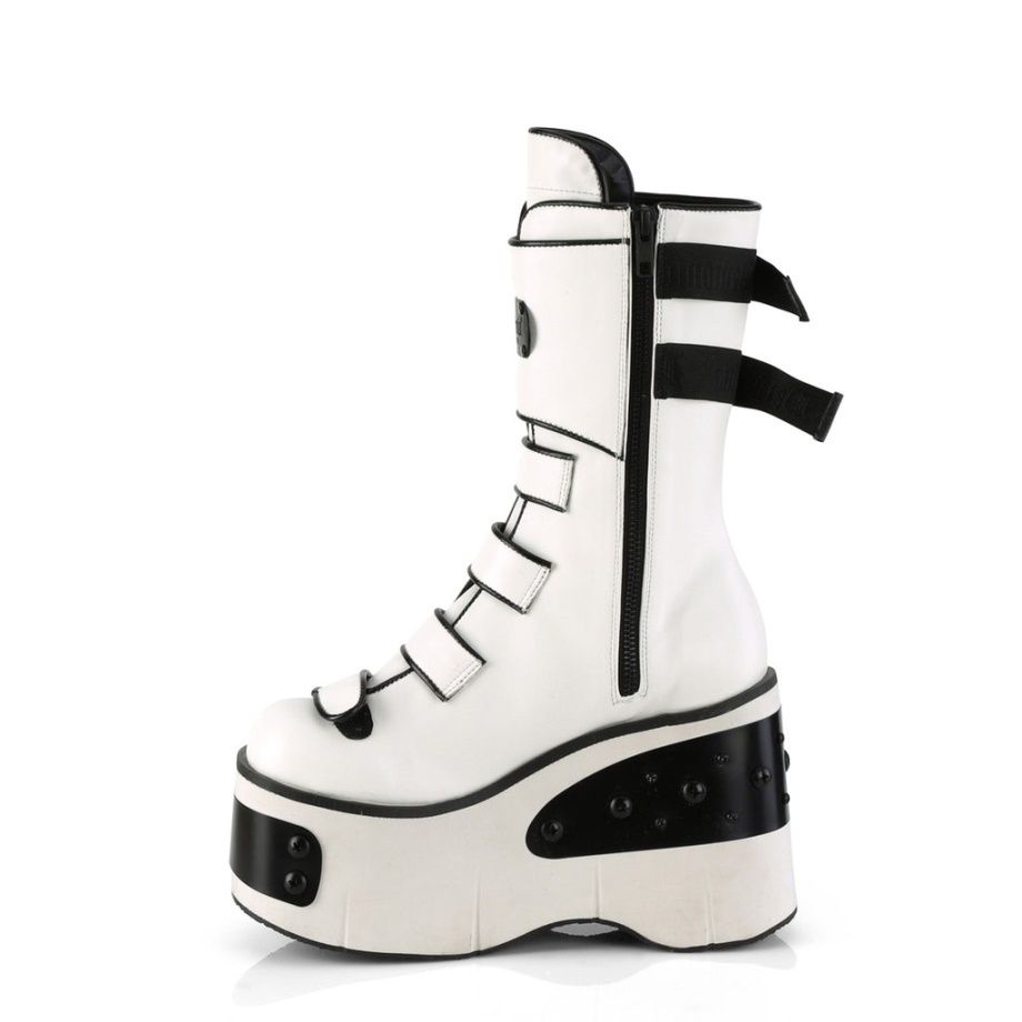 Kera-108 White Vegan Leather Demonia Ireland
