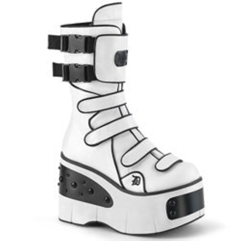 Kera-108 White Vegan Leather Demonia Ireland