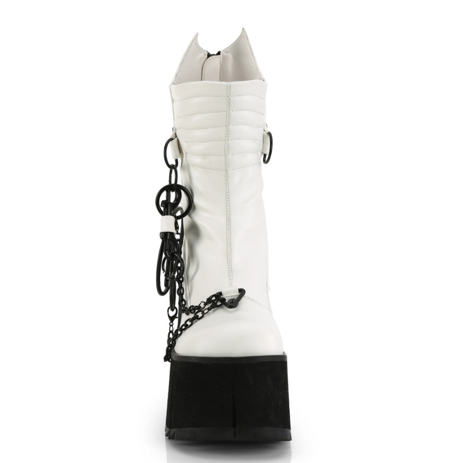 Kera-130 White Vegan Leather Demonia Ireland