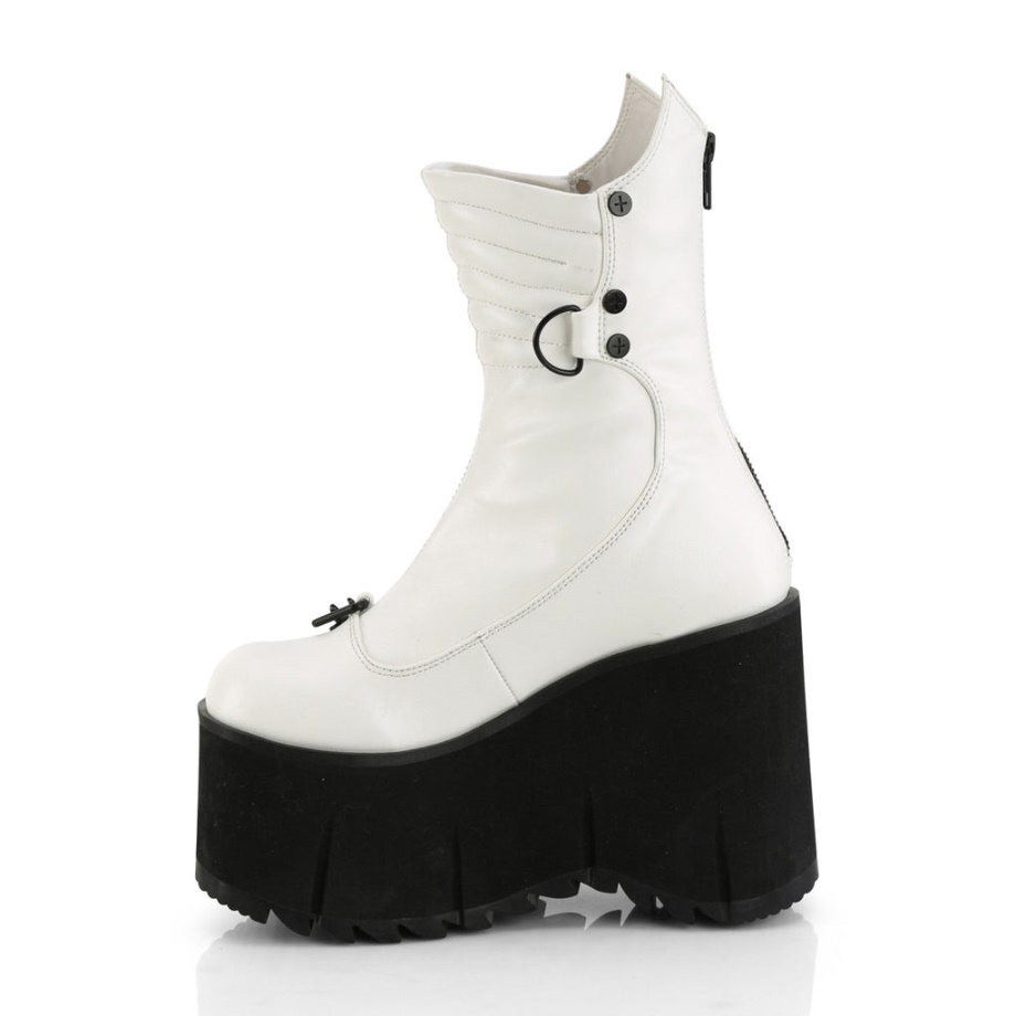 Kera-130 White Vegan Leather Demonia Ireland