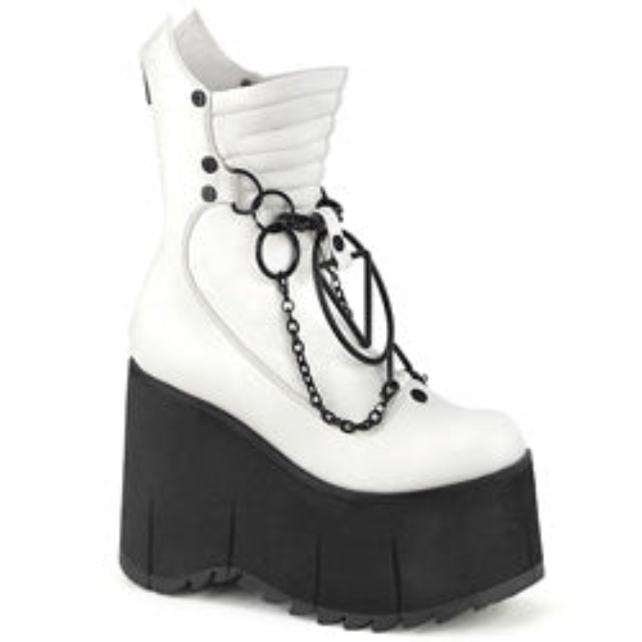 Kera-130 White Vegan Leather Demonia Ireland