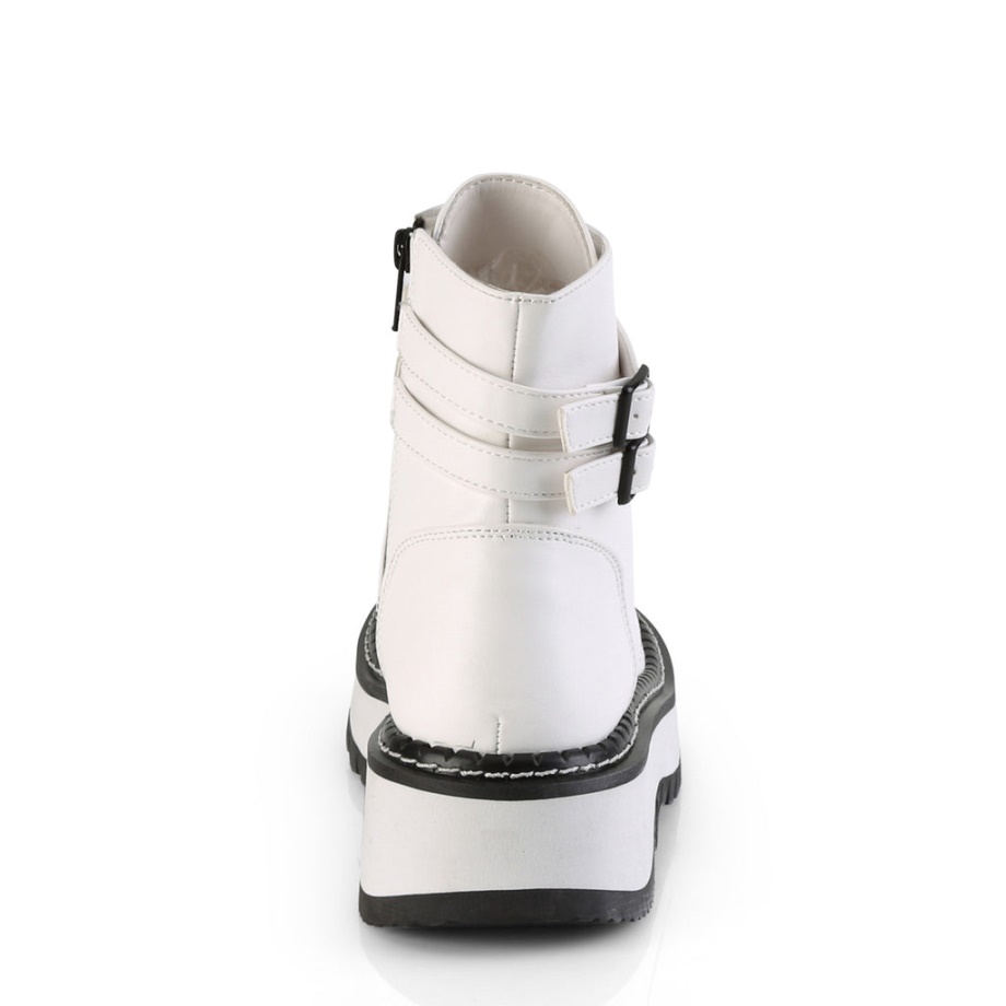 Lilith-152 Demonia Ireland White Vegan Leather
