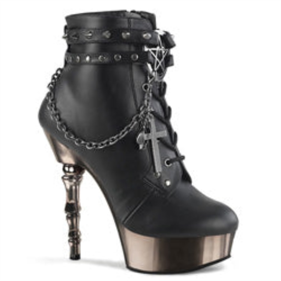 Muerto-1001 Demonia Ireland Black Faux Leather
