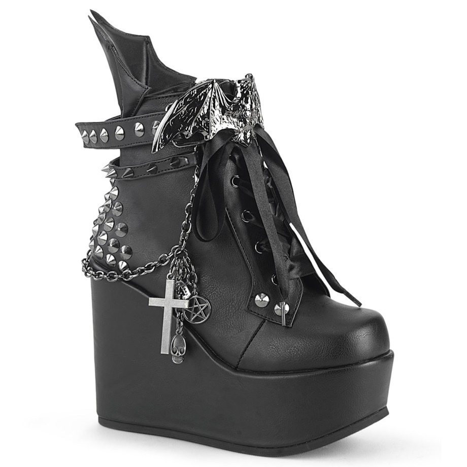 Poison-107 Demonia Ireland Black Vegan Leather