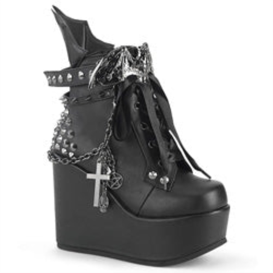 Poison-107 Demonia Ireland Black Vegan Leather