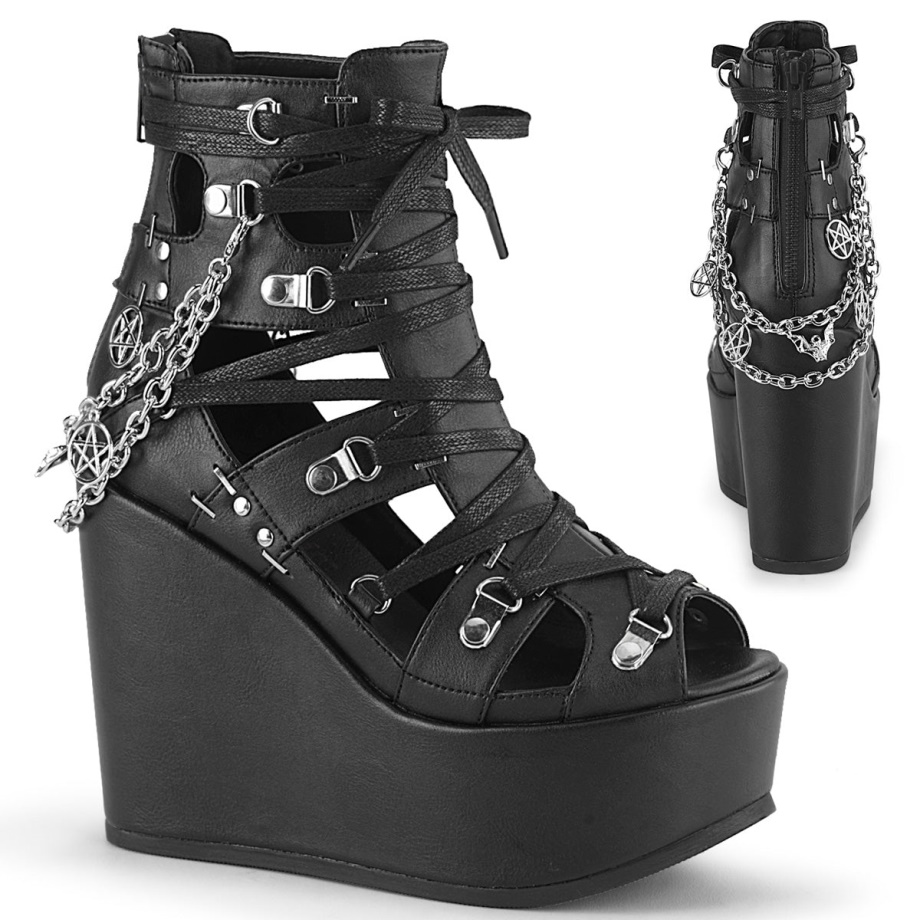 Poison-95 Black Vegan Leather Demonia Ireland
