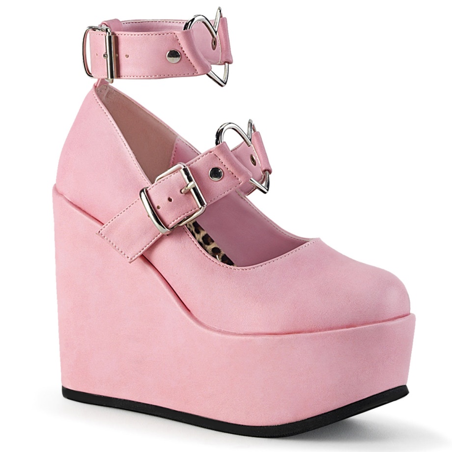 Poison-99-2 Demonia Ireland Baby Pink Vegan Leather