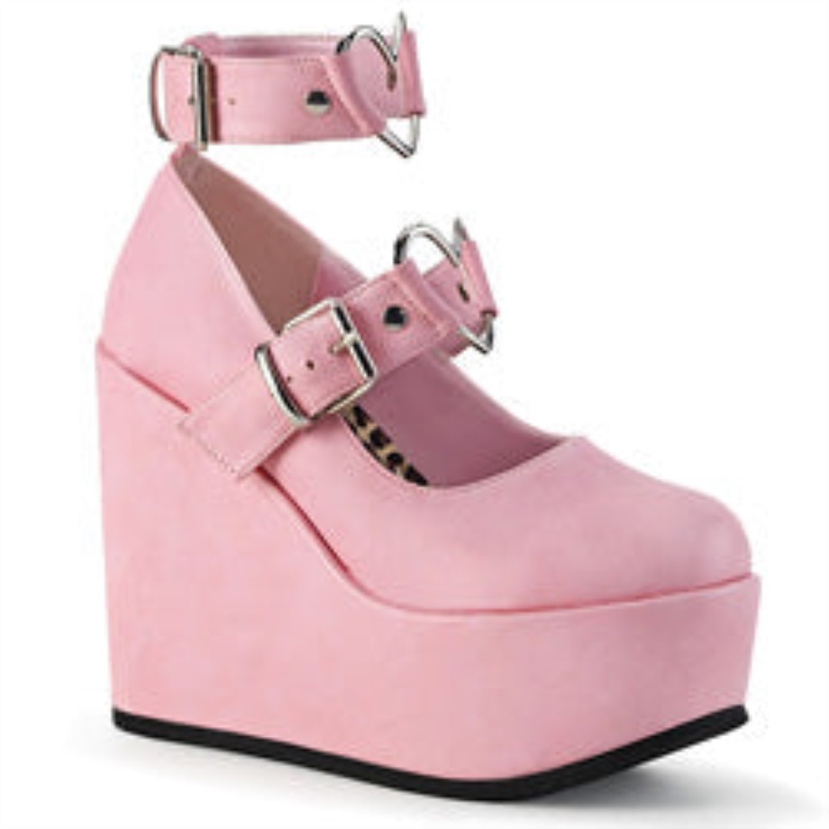 Poison-99-2 Demonia Ireland Baby Pink Vegan Leather