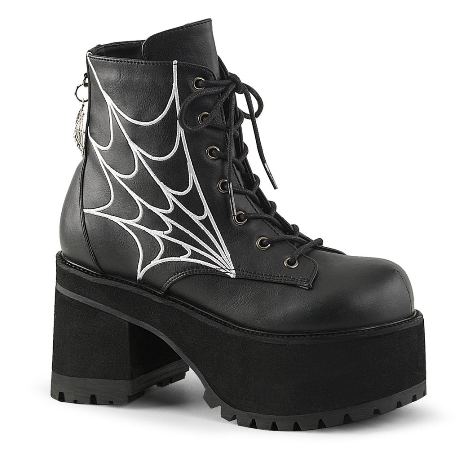 Ranger-105 Demonia Ireland Black Vegan Leather