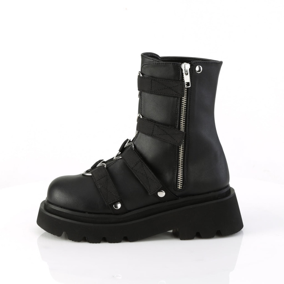 Renegade-50 Black Vegan Leather-Nylon Demonia Ireland