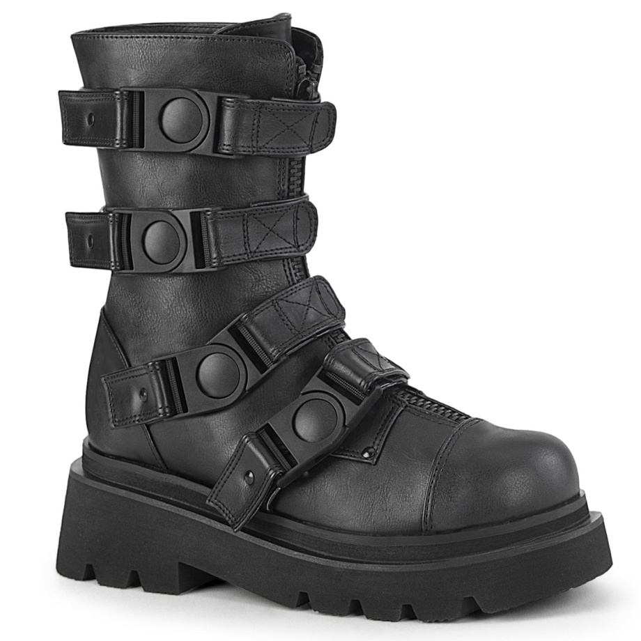 Renegade-55 Demonia Ireland Black Vegan Leather
