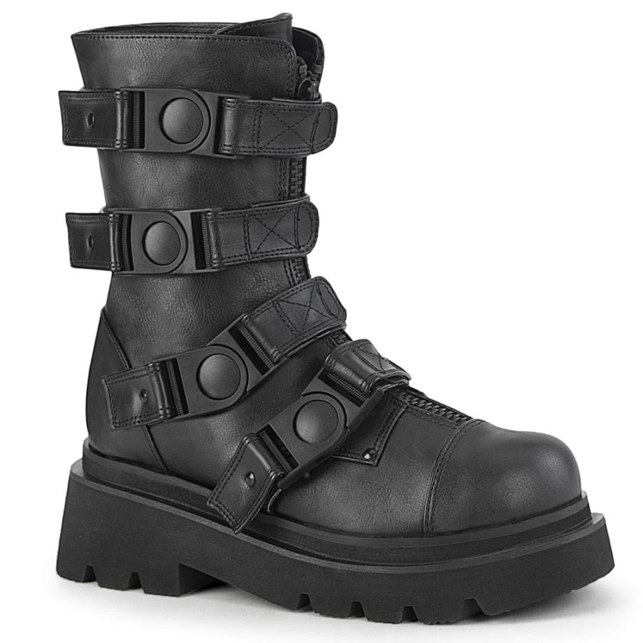 Renegade-55 Demonia Ireland Black Vegan Leather