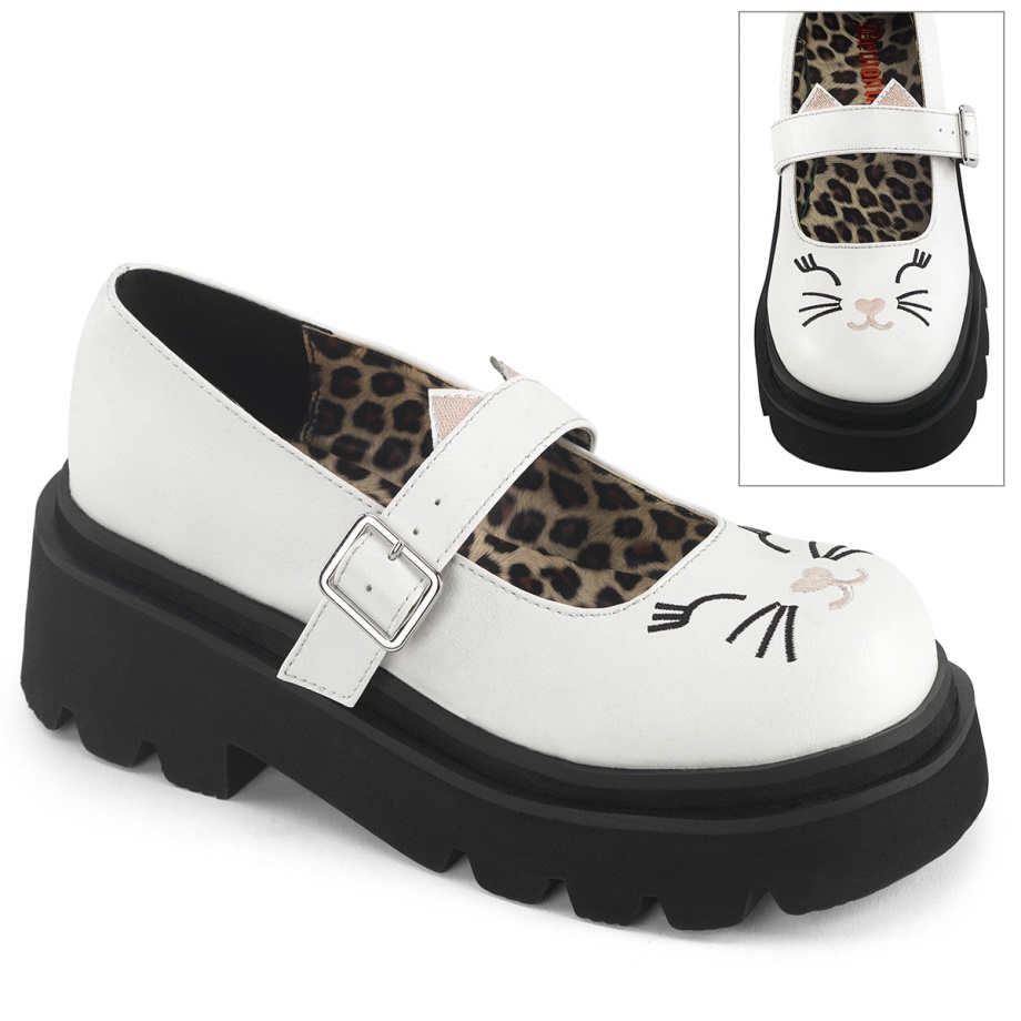 Renegade-56 Demonia Ireland White Vegan Leather