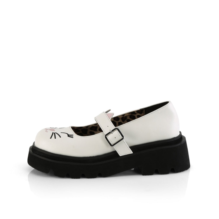 Renegade-56 Demonia Ireland White Vegan Leather