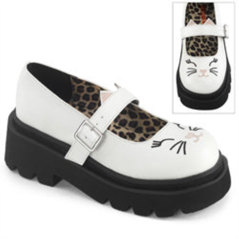 Renegade-56 Demonia Ireland White Vegan Leather