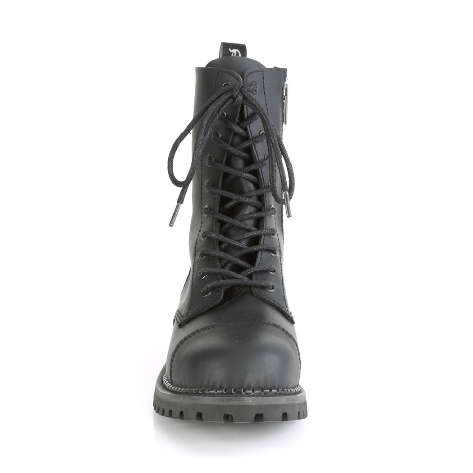 Riot-10 Demonia Ireland Black Vegan Leather