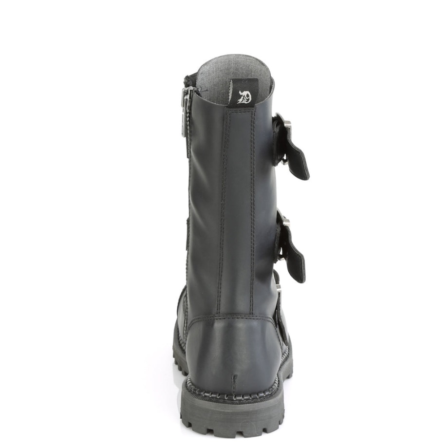 Riot-12Bk Black Vegan Leather Demonia Ireland