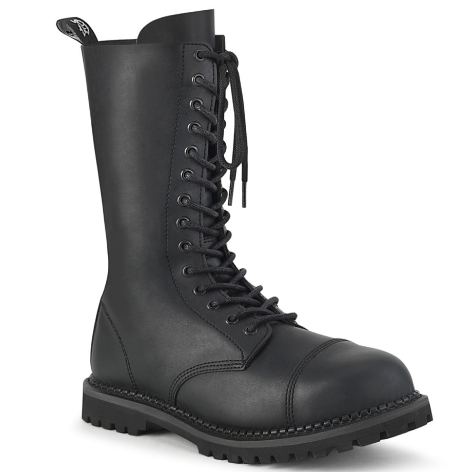 Riot-14 Black Vegan Leather Demonia Ireland