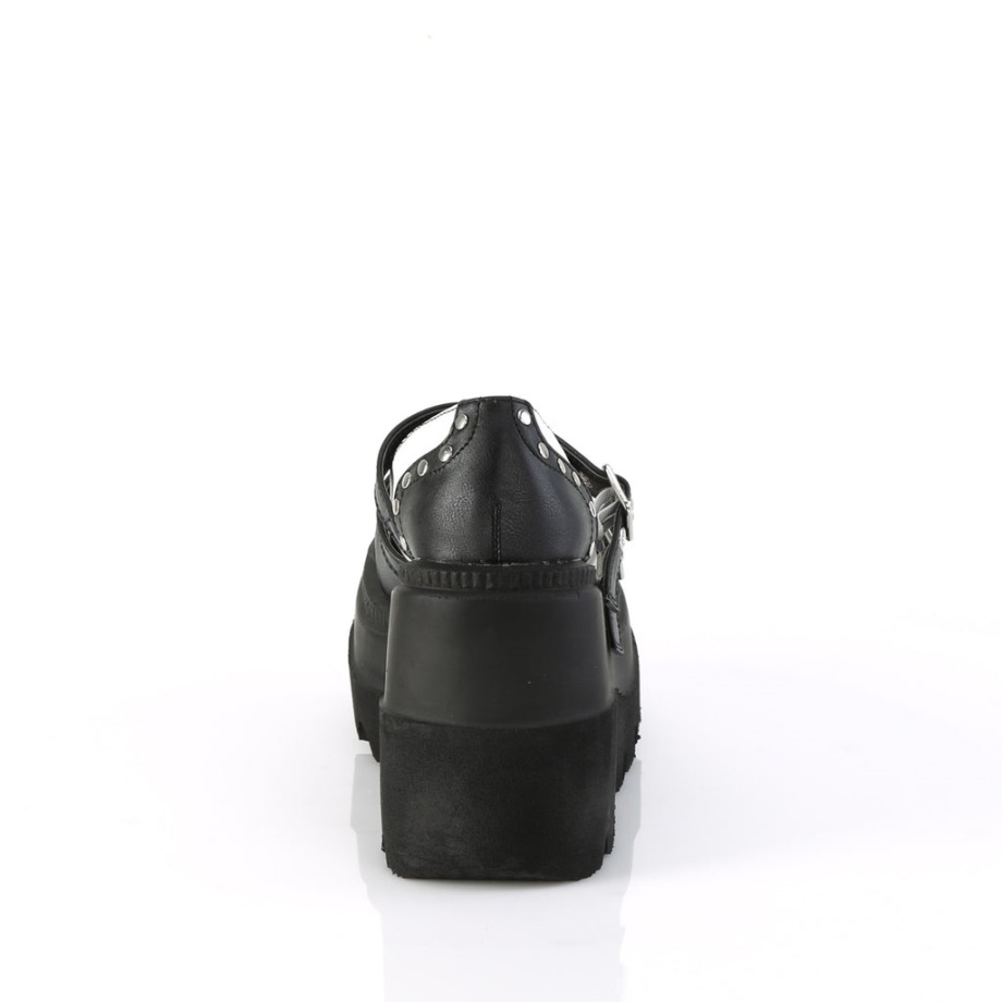 Shaker-27 Black-White Vegan Leather Demonia Ireland