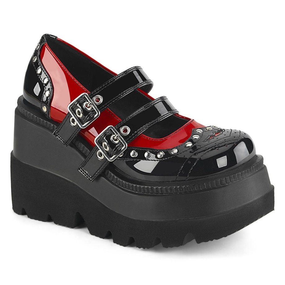 Shaker-27 Demonia Ireland Black-Red Patent