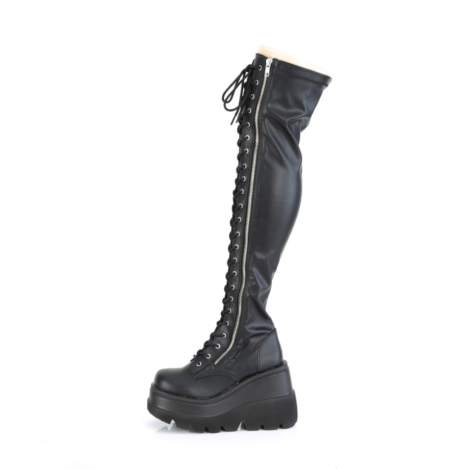 Shaker-374 Demonia Ireland Black Str Vegan Leather