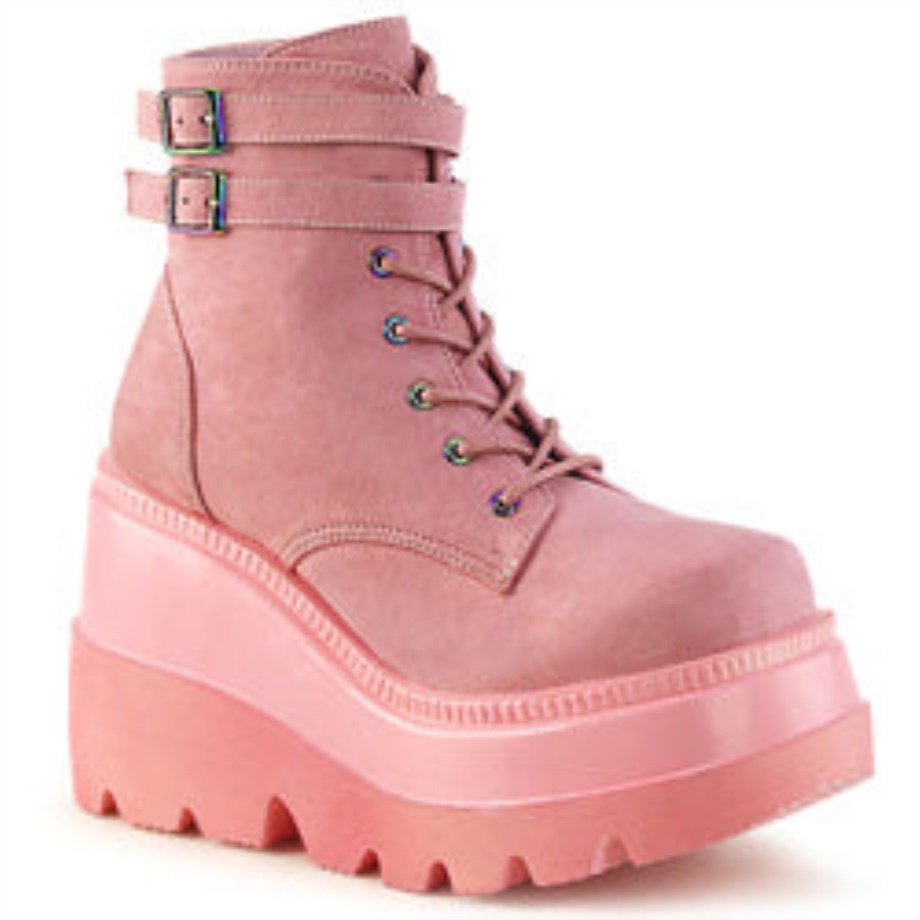 Shaker-52 Demonia Ireland Baby Pink Vegan Suede