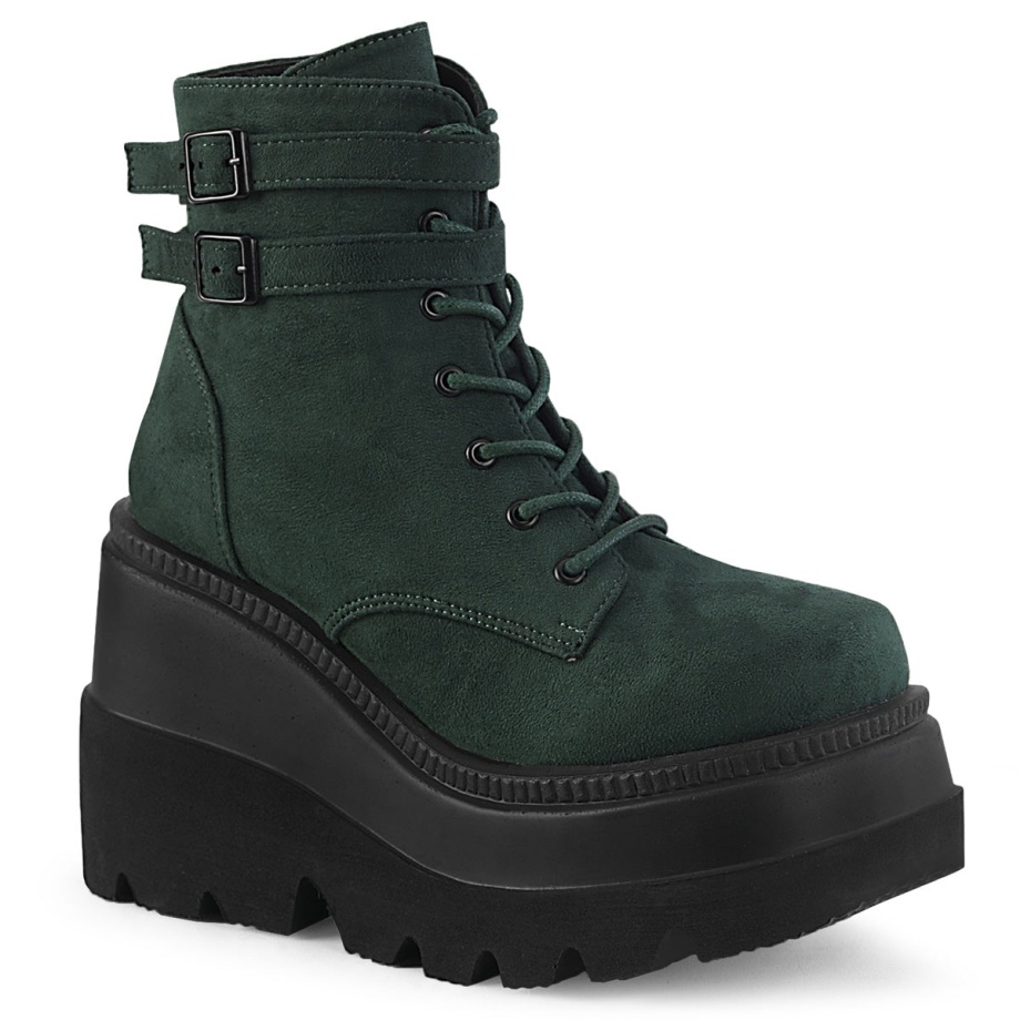 Shaker-52 Emerald Vegan Suede Demonia Ireland