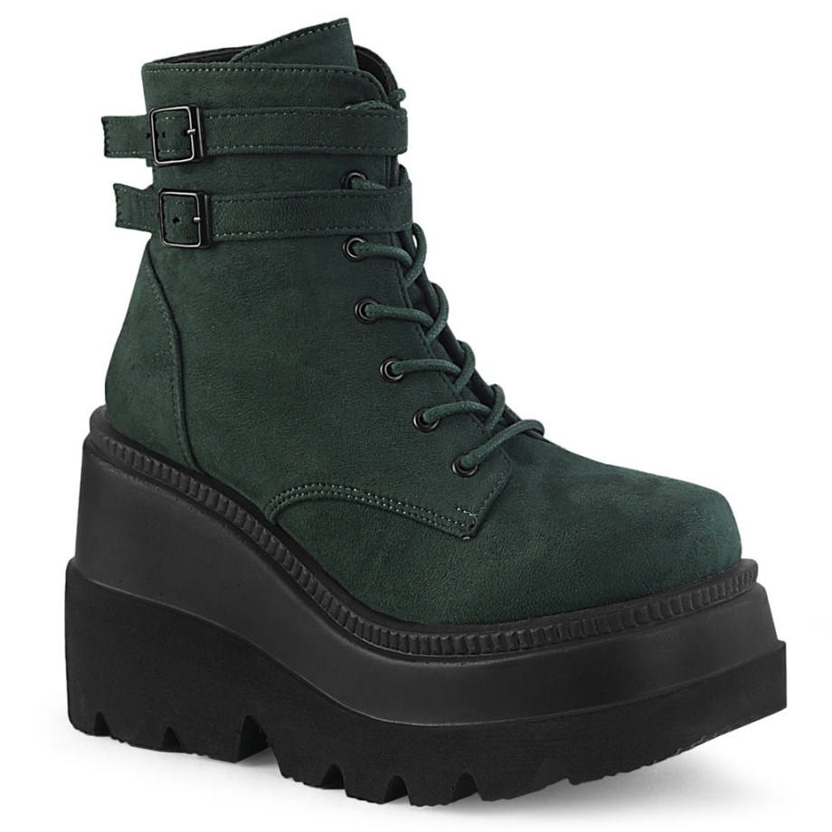 Shaker-52 Emerald Vegan Suede Demonia Ireland