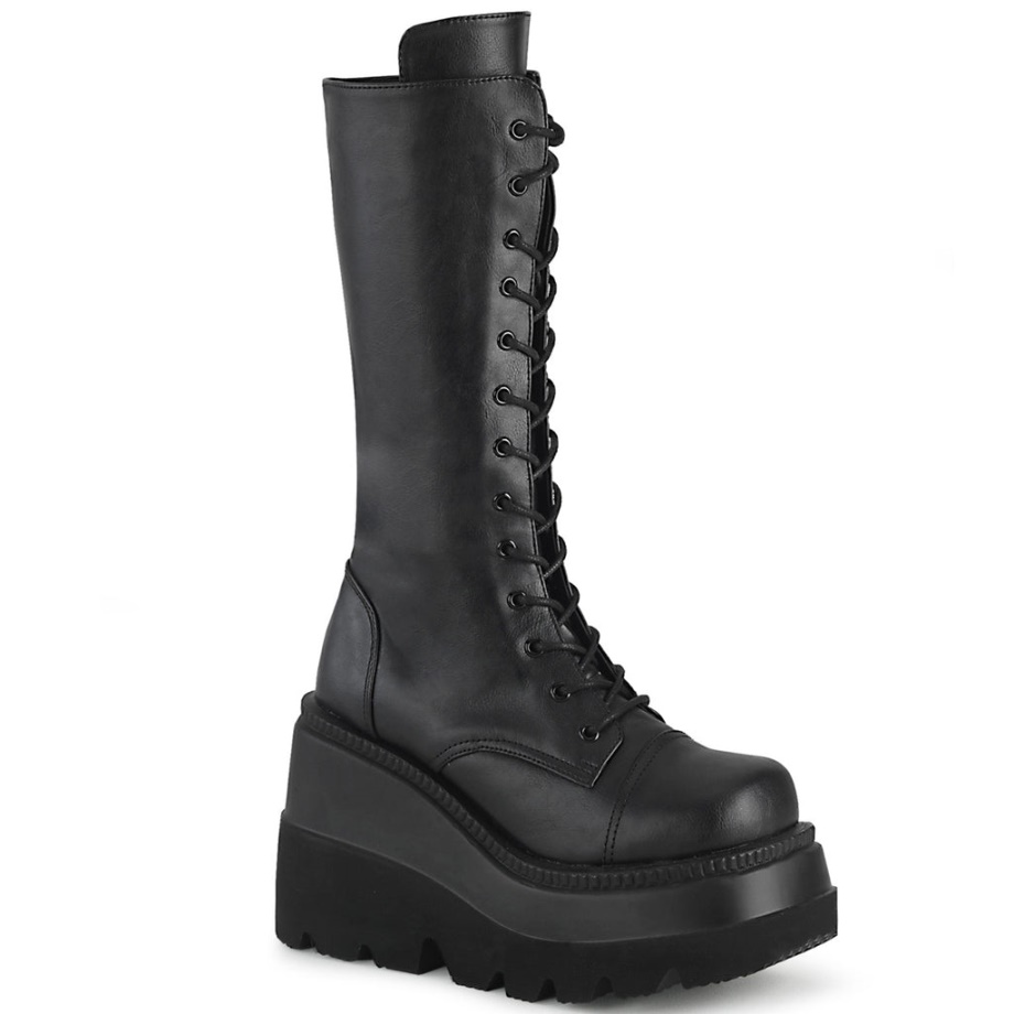 Shaker-72 Demonia Ireland Black Vegan Leather