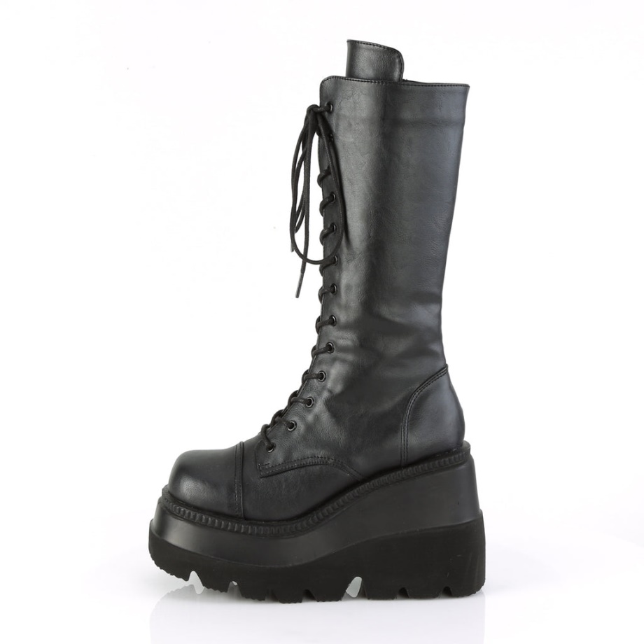Shaker-72 Demonia Ireland Black Vegan Leather