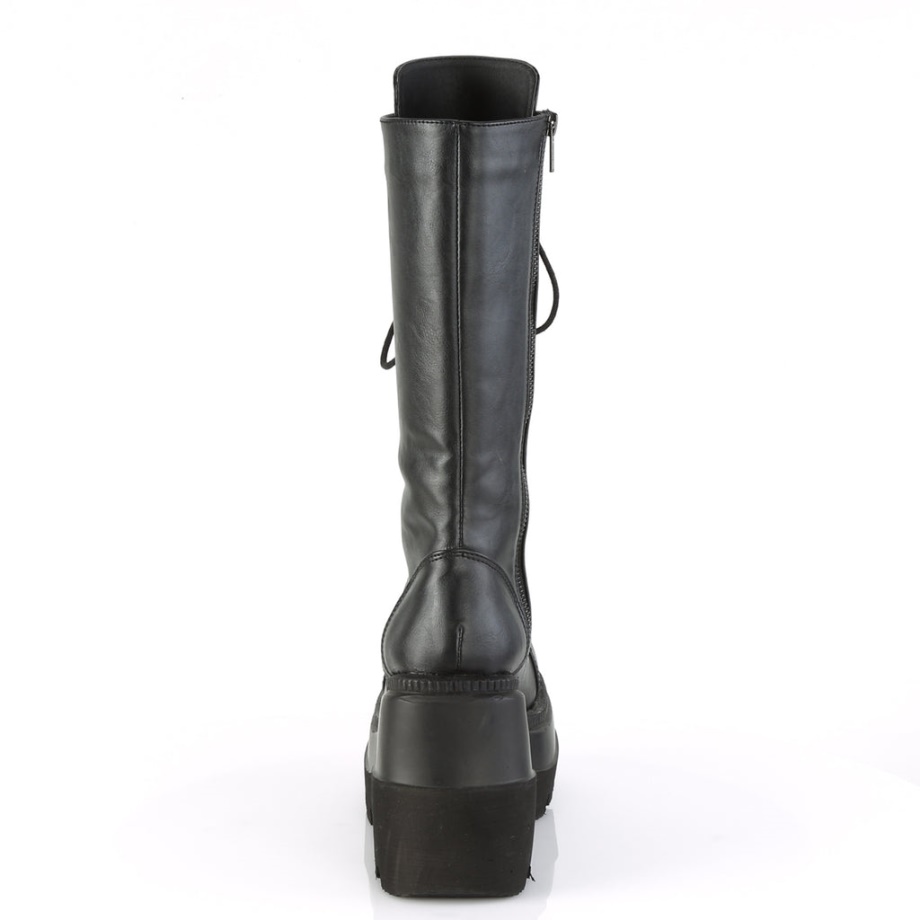 Shaker-72 Demonia Ireland Black Vegan Leather